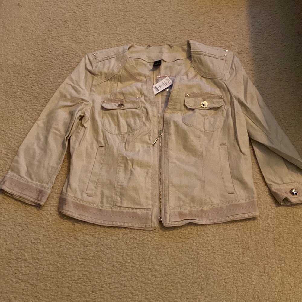 White House Black Market khaki jacket.  NWT